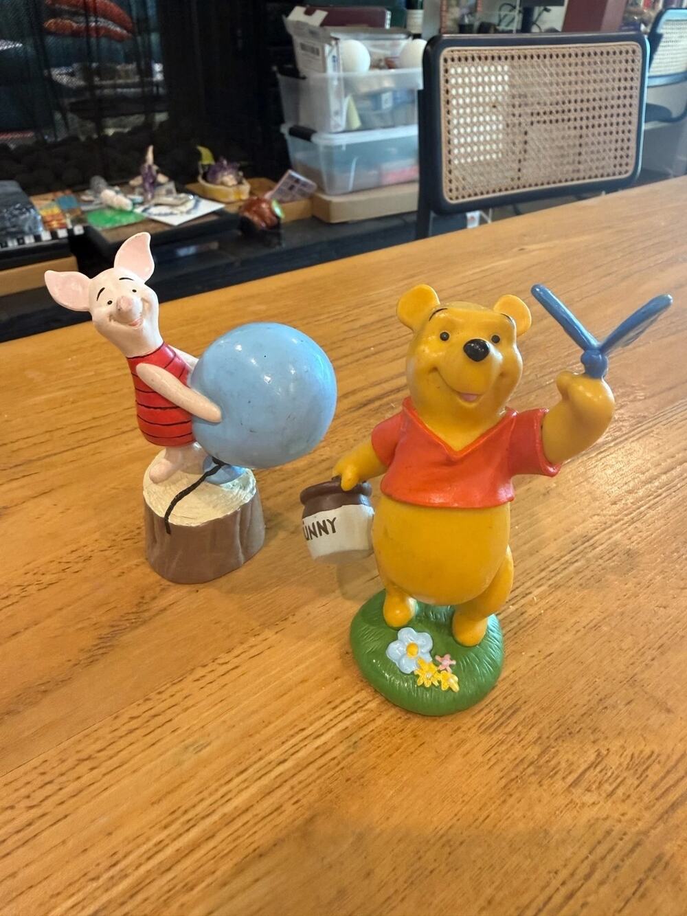 Disney Store Lil’ Classics Winnie the Pooh & Piglet PVC Figure Set – 4" Vintage